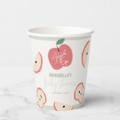 Apple of my Eye Green Boy Baby Shower 紙コップ (裏面)