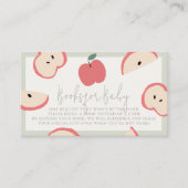 Apple of my Eye Green Boy Baby Shower Book Request エンクロージャーカード (正面)