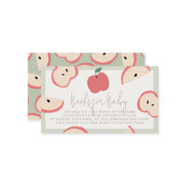 Apple of my Eye Green Boy Baby Shower Book Request エンクロージャーカード