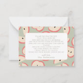 Apple of my Eye Green Boy Baby Shower Thank You ノートカード (裏面)