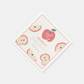Apple of my Eye Pink Girl Baby Shower スタンダードカクテルナプキン (角)