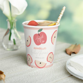 Apple of my Eye Pink Girl Baby Shower 紙コップ
