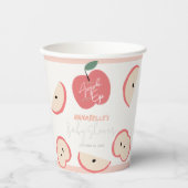 Apple of my Eye Pink Girl Baby Shower 紙コップ (正面)