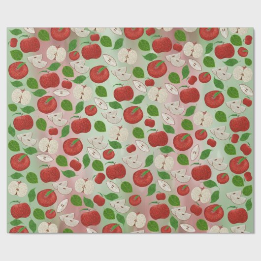 “Apple of My Eye” Stipple Art Wrapping Paper ラッピングペーパー (フラット)