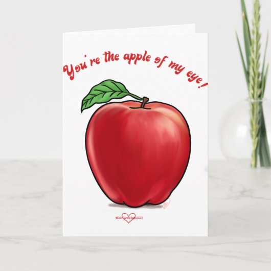 Apple of My Eye Valentine's Day Card カード (正面)