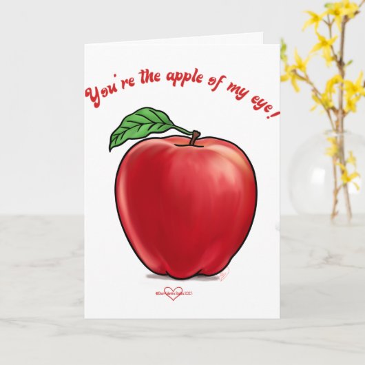 Apple of My Eye Valentine's Day Card カード (黄色い花)