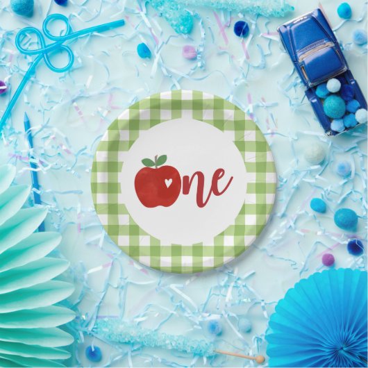 Apple of our Eyeの最初の誕生日 ペーパープレート (パーティー)