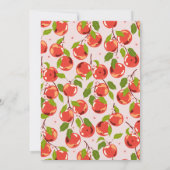 Apple of our Eyeフローラガールの最初の誕生日 招待状 (裏面)