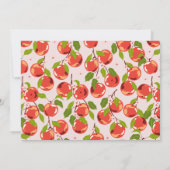 Apple of our Eyeフローラフォトガールの最初の誕生日 招待状 (裏面)