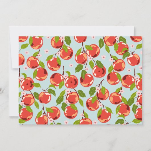 Apple of our Eyeフローラフォトボーイの1歳の誕生日 招待状 (裏面)