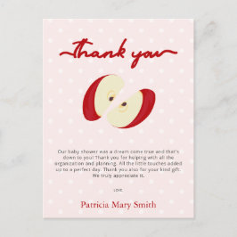 Apple of our Eye秋ベビーシャワーありがとう ポストカード