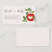 Apple Of Our Eye秋素朴本for Baby Shower エンクロージャーカード (正面/裏面)