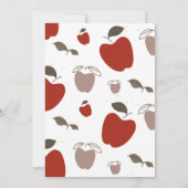 Apple of our Eye Appleをテーマにした赤ちゃんシャワー 招待状 (裏面)