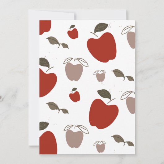 Apple of our Eye Appleをテーマにした赤ちゃんシャワー 招待状 (裏面)