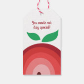 Apple of our Eye、Apple Rainbow Baby 感謝してい Shower ギフトタグ (裏面)