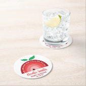 Apple of our Eye、Apple Rainbow、Baby Shower ラウンドペーパーコースター (インサイチュ)
