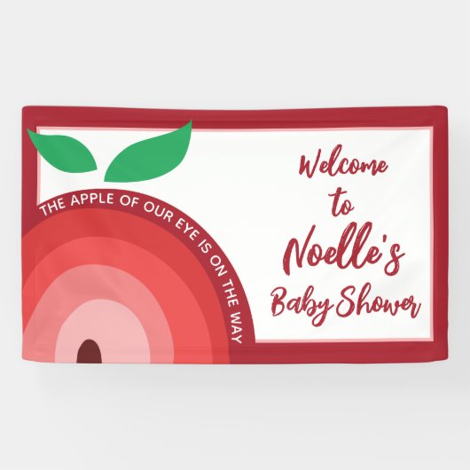 Apple of our Eye、Apple Rainbow、Baby Shower 横断幕 (横)