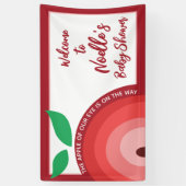 Apple of our Eye、Apple Rainbow、Baby Shower 横断幕 (縦)