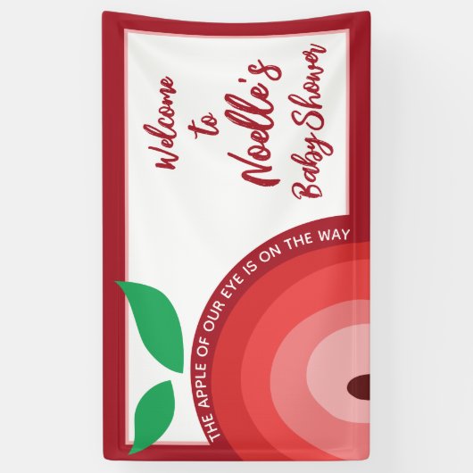 Apple of our Eye、Apple Rainbow、Baby Shower 横断幕 (縦)