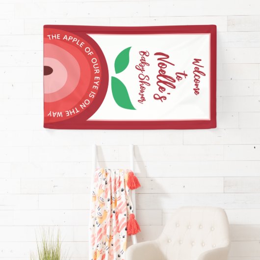 Apple of our Eye、Apple Rainbow、Baby Shower 横断幕 (インサイチュ)