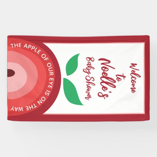 Apple of our Eye、Apple Rainbow、Baby Shower 横断幕 (横)