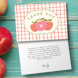 Apple of Our Eye Baby Showerありがとう サンキューカード