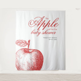 Apple of Our Eye Baby Shower Backdrop タペストリー