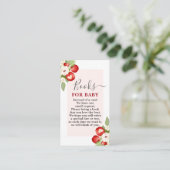 Apple of Our Eye Baby Shower Books forベビー エンクロージャーカード (スタンド正面)