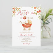 Apple of our Eye Baby Shower Carriage Invitation  招待状 (スタンド正面)