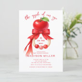 Apple of Our Eye Baby Shower Invitation 招待状 (スタンド正面)