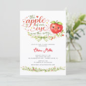 Apple of Our Eye Baby Shower Invite 招待状 (スタンド正面)