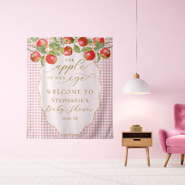 Apple Of Our Eye Baby Shower Photobooth Backdrop タペストリー