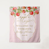 Apple Of Our Eye Baby Shower Photobooth Backdrop タペストリー (正面)