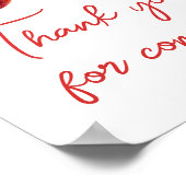 Apple of Our Eye Baby Shower Thank 来 for ポスター (角)