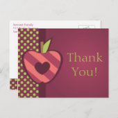 Apple of Our Eye Birthday Partyありがとうはがき ポストカード (正面/裏面)