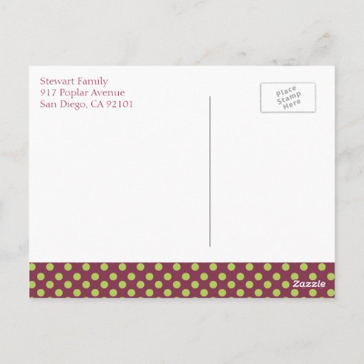 Apple of Our Eye Birthday Partyありがとうはがき ポストカード (裏面)