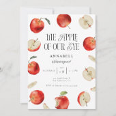 Apple Of Our Eye Birthday Partyへの招待 招待状 (正面)