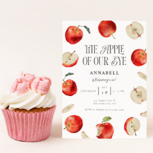 Apple Of Our Eye Birthday Partyへの招待 招待状