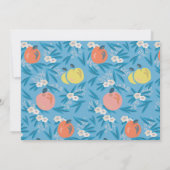 Apple of our Eye Blue Boy Photo 1st Birthday 招待状 (裏面)