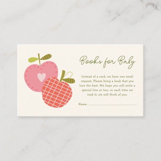 Apple of Our Eye Books forベビーかわいい エンクロージャーカード (正面)