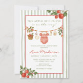 Apple of our Eye Clotheslineベビーシャワー 招待状 (正面)
