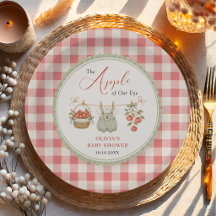 Apple of Our Eye Clothesline Gingham Baby Shower
