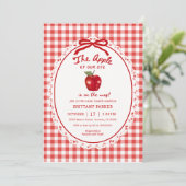 Apple of Our Eye Fall Apple Baby Shower 招待状 (スタンド正面)