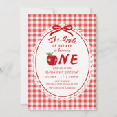 Apple of Our Eye Fall Apple Girl 1st Birthday 招待状 (正面)