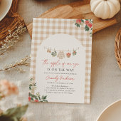 Apple of Our Eye Fall Gingham Baby Shower 招待状