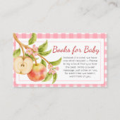 Apple of Our Eye Gingham Baby Shower Book for Baby エンクロージャーカード (正面)