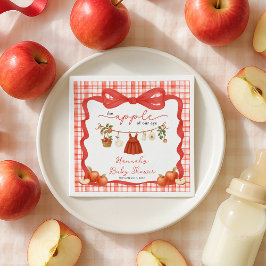 Apple of Our Eye Girl Clothesline Baby Shower スタンダードカクテルナプキン