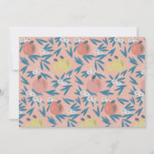 Apple of our Eye Girl Pink Photo 1st Birthday 招待状 (裏面)