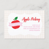Apple Of Our Eye Girls Birthday Apple Picking エンクロージャーカード (正面)