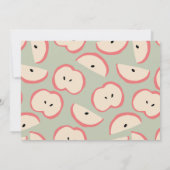 Apple of our Eye Green Boy 1st Birthday Photo 招待状 (裏面)